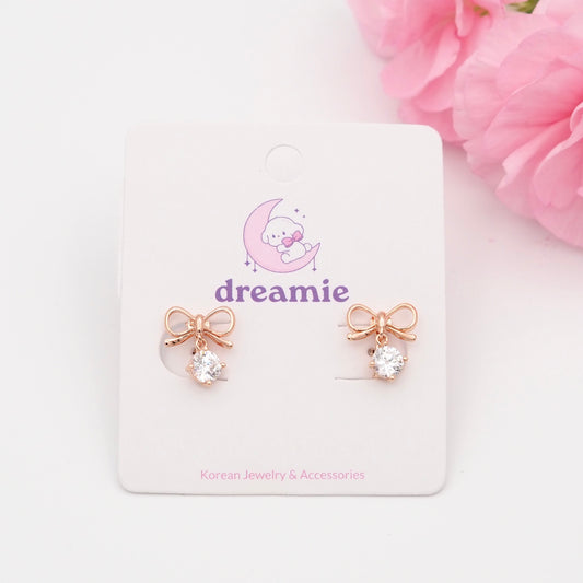 Little Bow Drop Clip-on Earrings