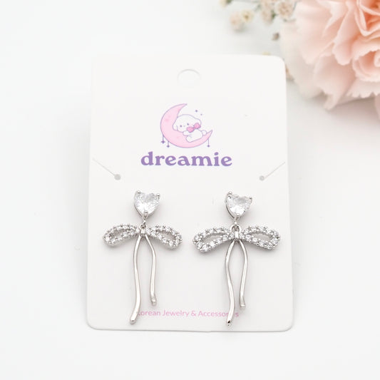 Glass Ribbon Drop Earrings