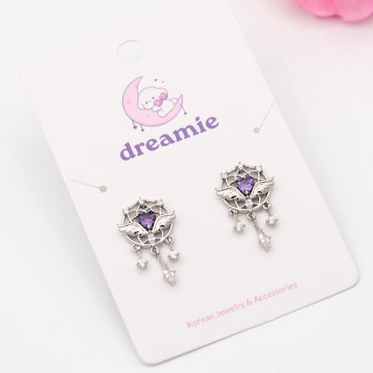 Violet Dreamcatcher Earrings
