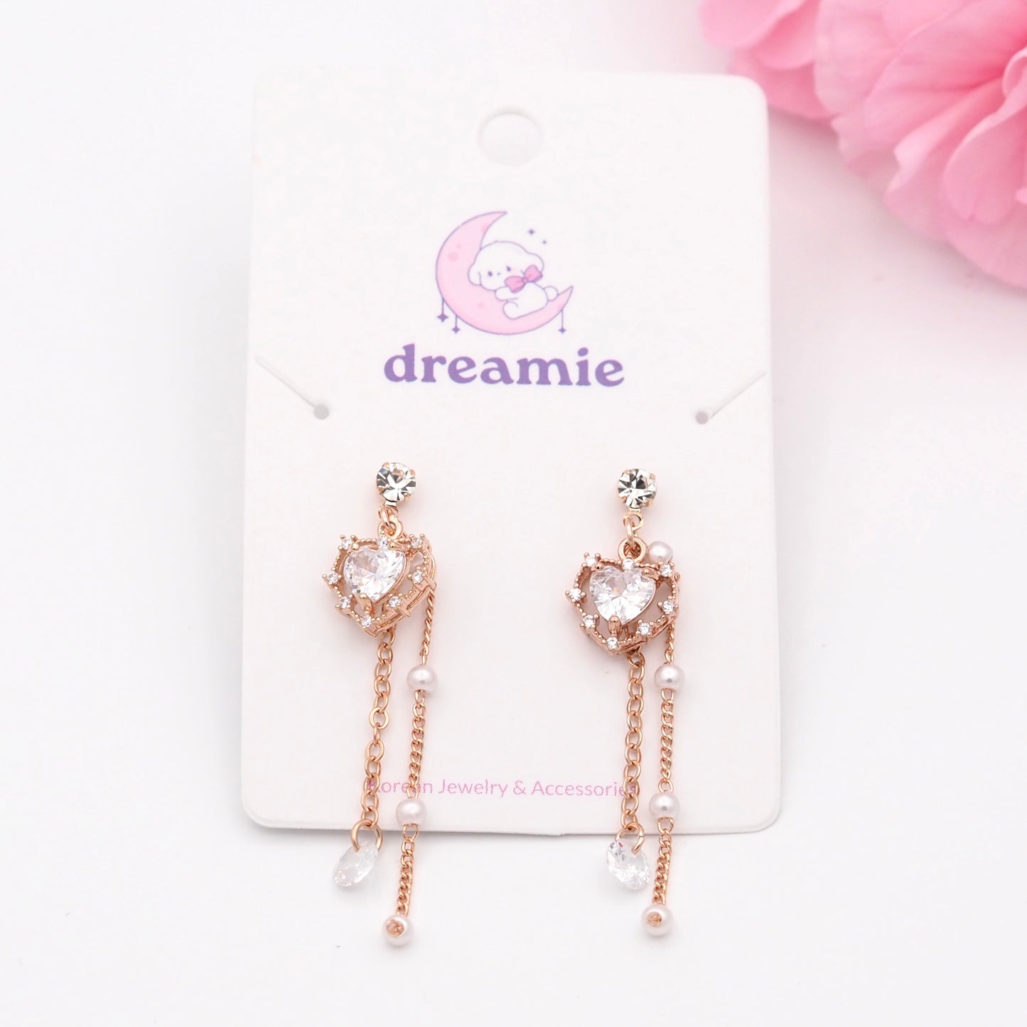 Gleaming Heart Earrings