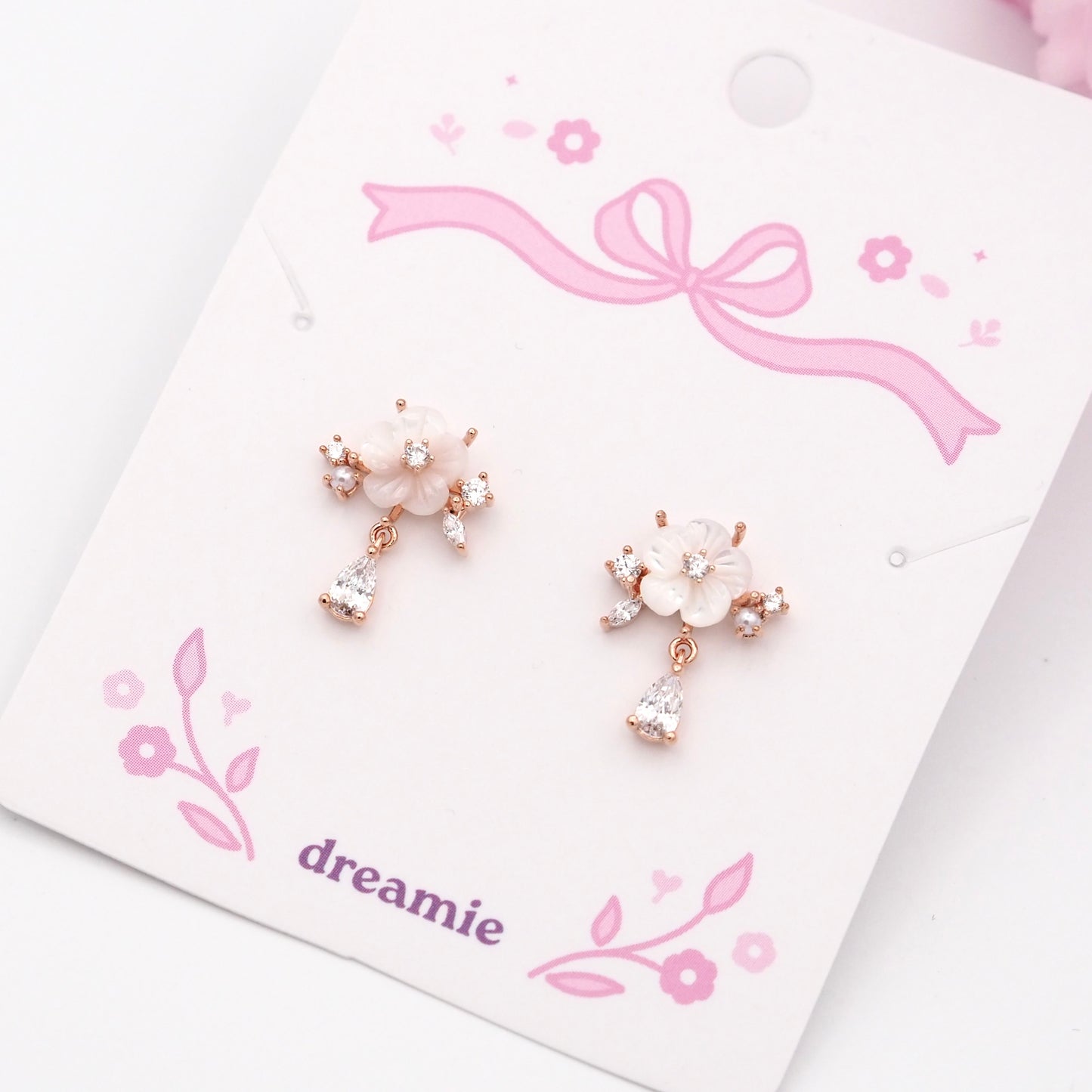 Mother of Pearl Blossom Earrings