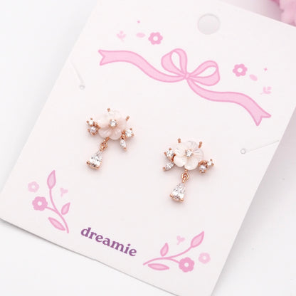 Mother of Pearl Blossom Earrings