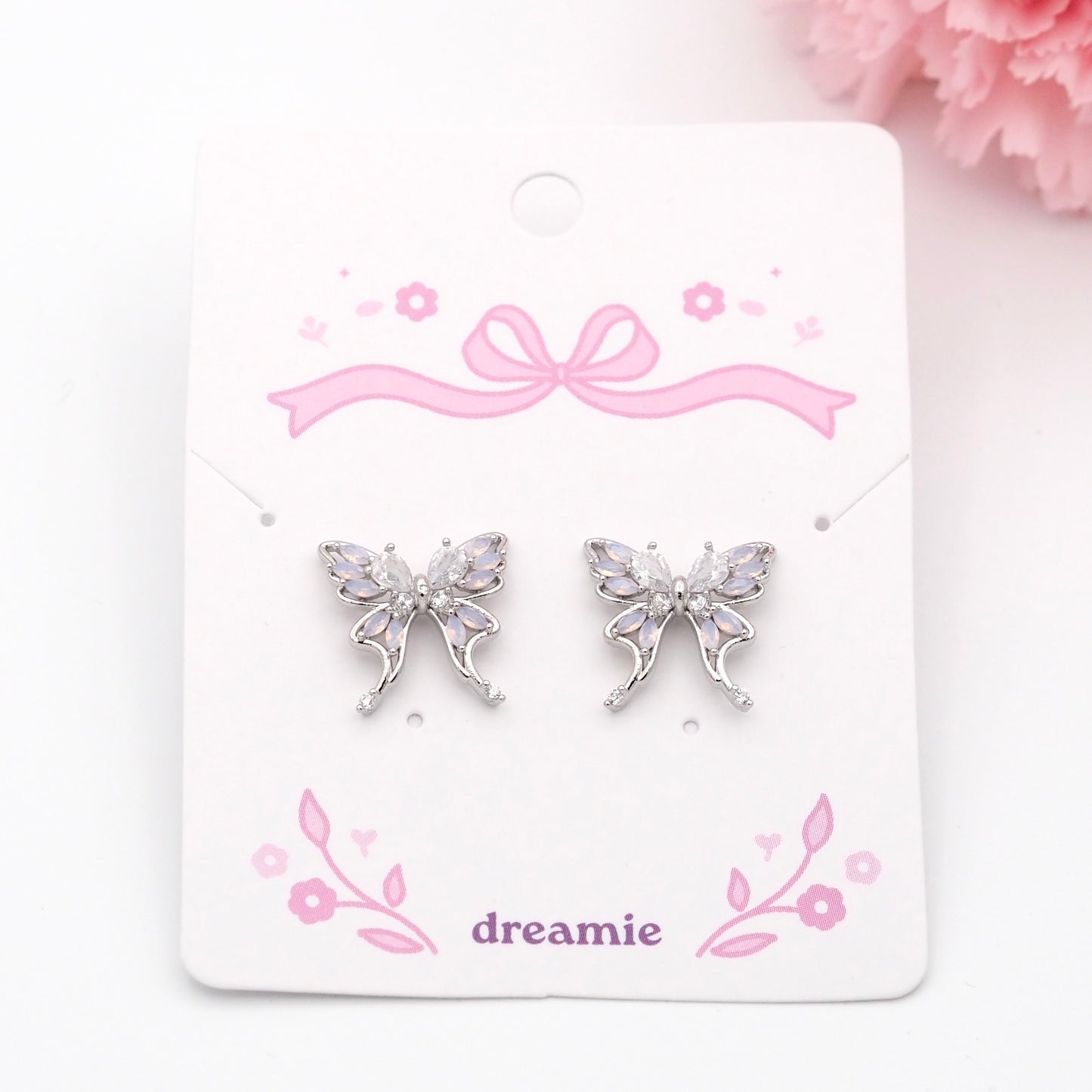 Butterfly Lumé Earrings - Silver
