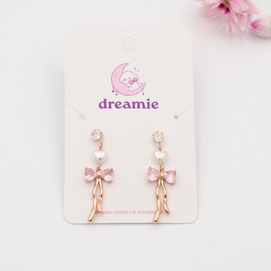 Pinki Ribbon Drop Earrings