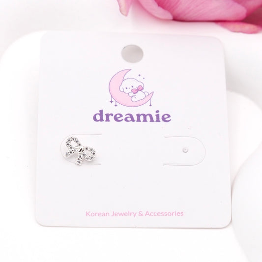 Mini Silver 925 Sparkling Bow Piercing