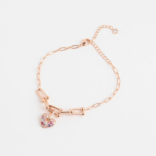 Sparkling Heart Bracelet