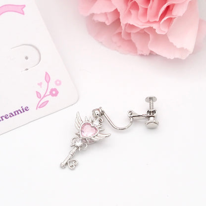 Sailor Moon Heart Earrings - Clip-on