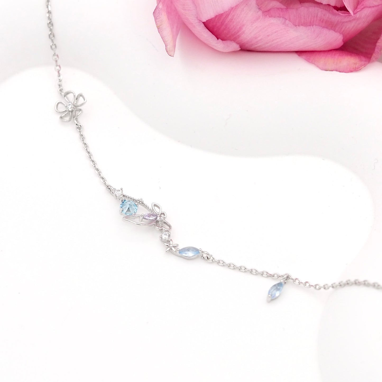 Butterfly Blooms Bracelet - Silver