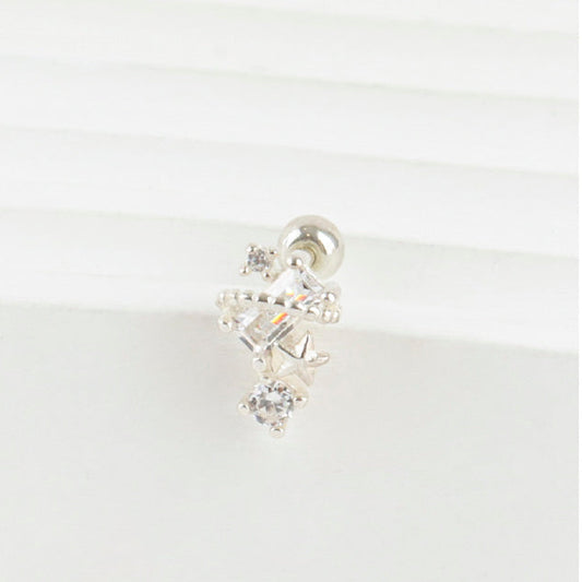 Silver 925 Heart Glow Piercing
