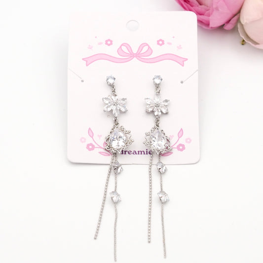 Enchanted Snow Flower Earrings