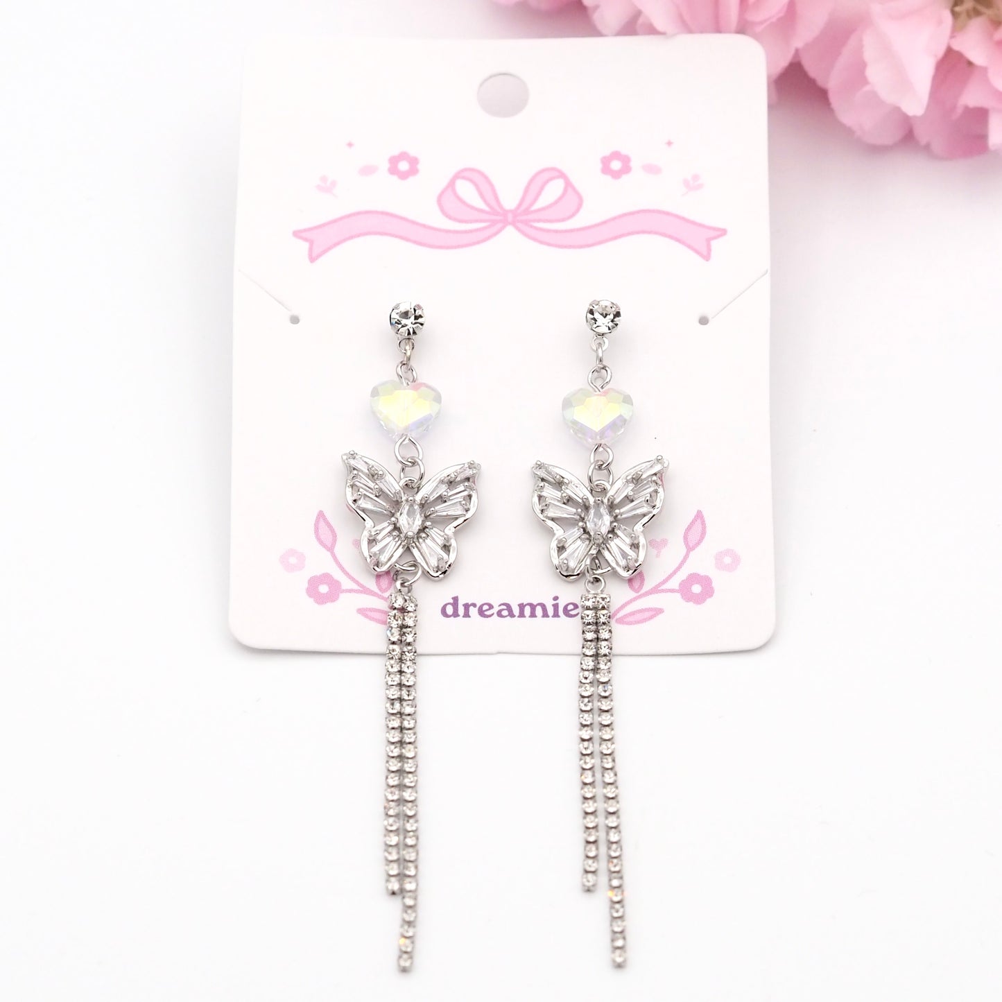 Glimmer Wings Earrings - Silver