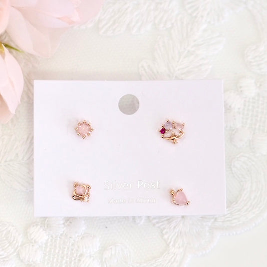 Charming Rose Gold Piercing Set