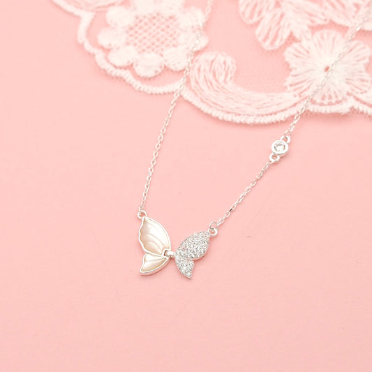 925 Silver Ivory Wing Necklace