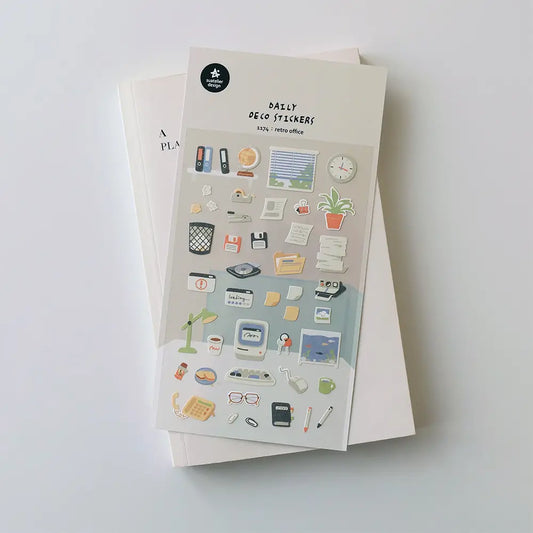 Suatelier stickers - retro office