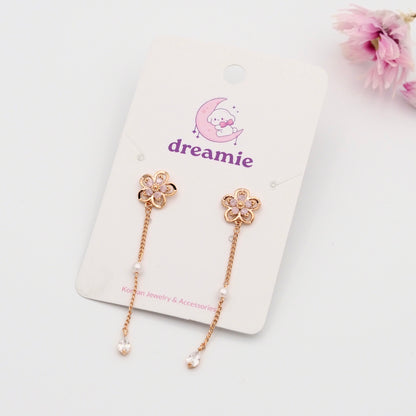 Flowered Elegance Drops Earrings