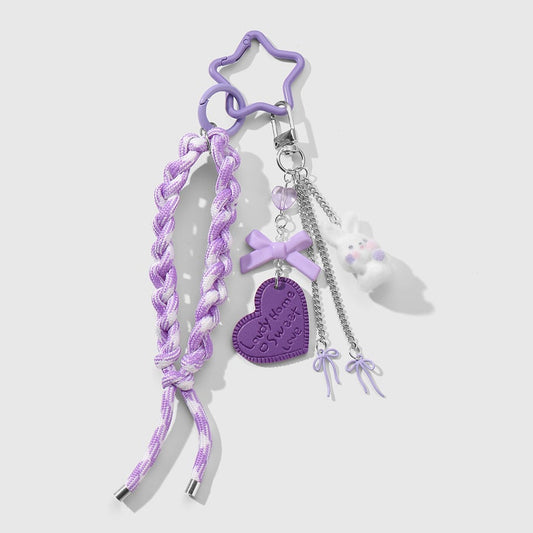 Lilac Bunny Knot Bag Charm