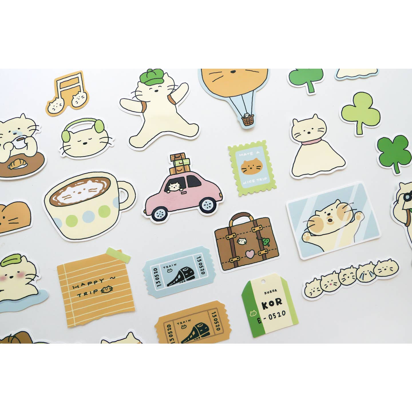 Suatelier stickers - Cat's Happy Trip