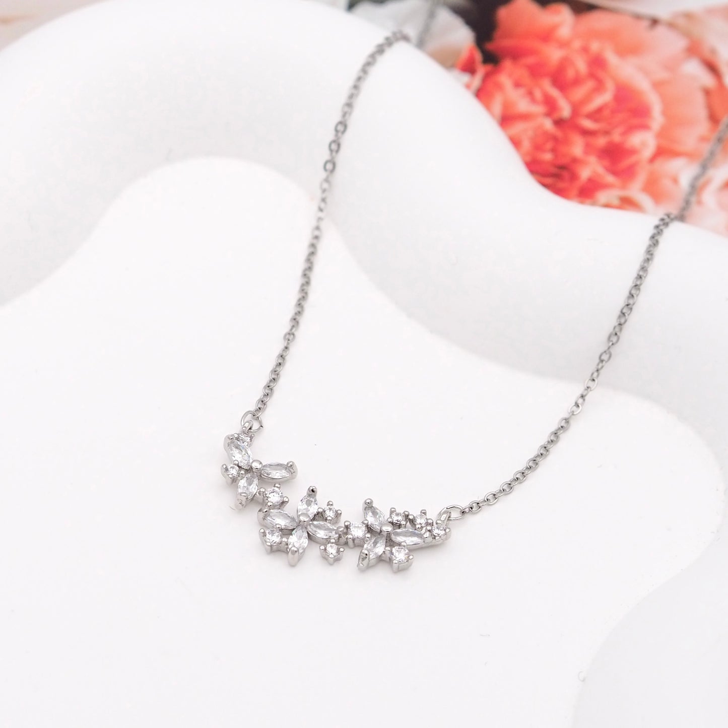 Flower Petal Charm Necklace
