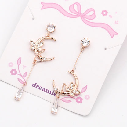 Nightfall Wing Earrings - Rose gold