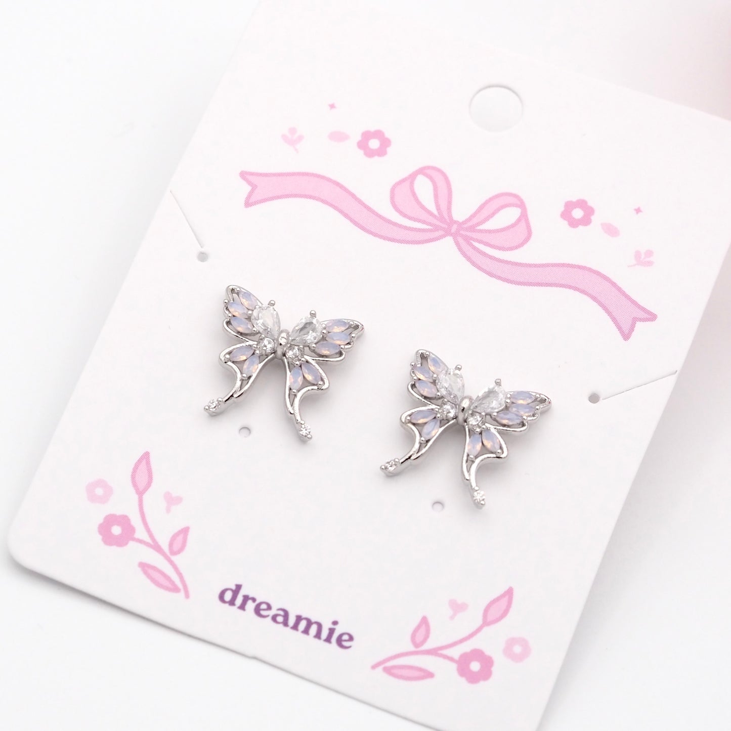 Butterfly Lumé Earrings - Silver