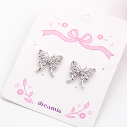 Butterfly Lumé Earrings - Silver
