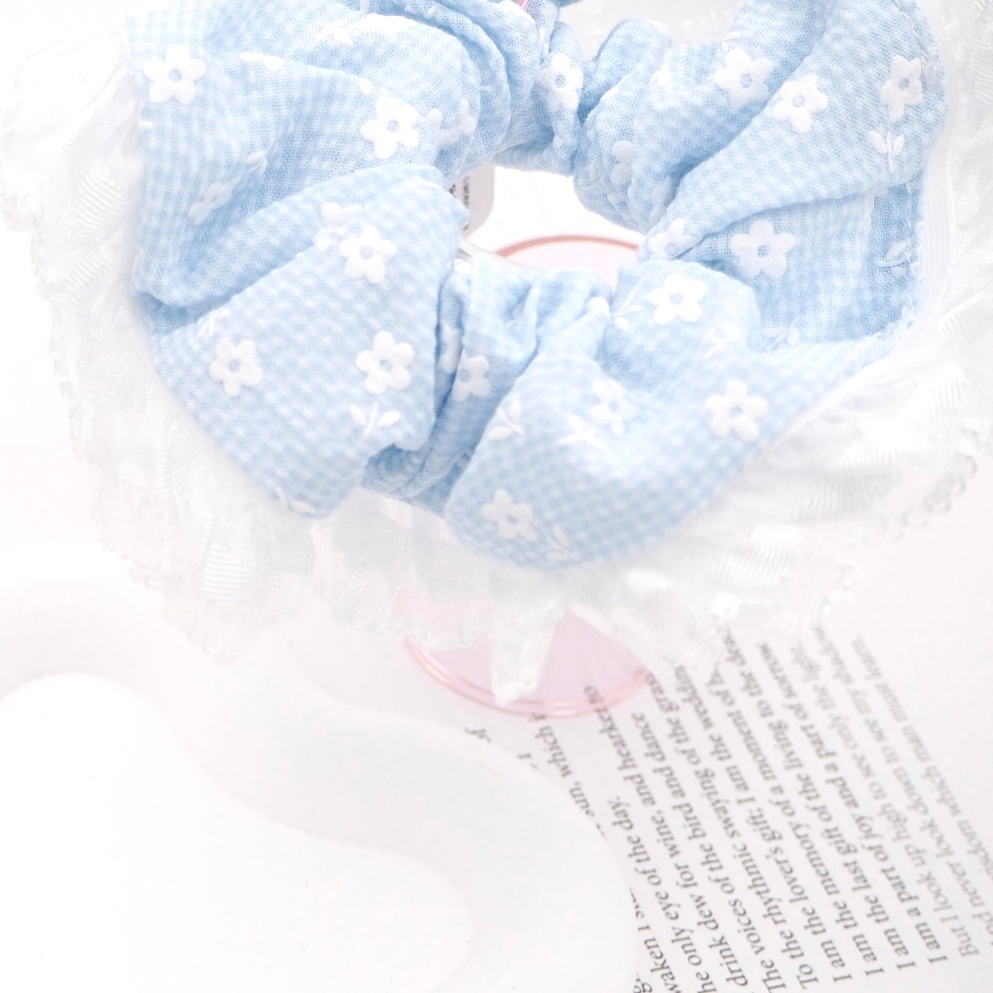 Cotton Candy Lace Hair Scrunchie