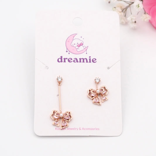 Twinkle Pink Bow Earrings