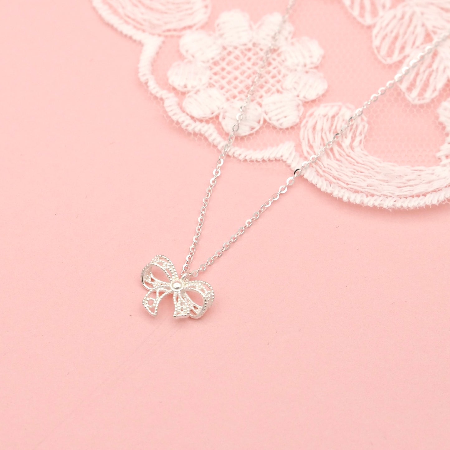 925 Silver Aurora Ribbon Necklace