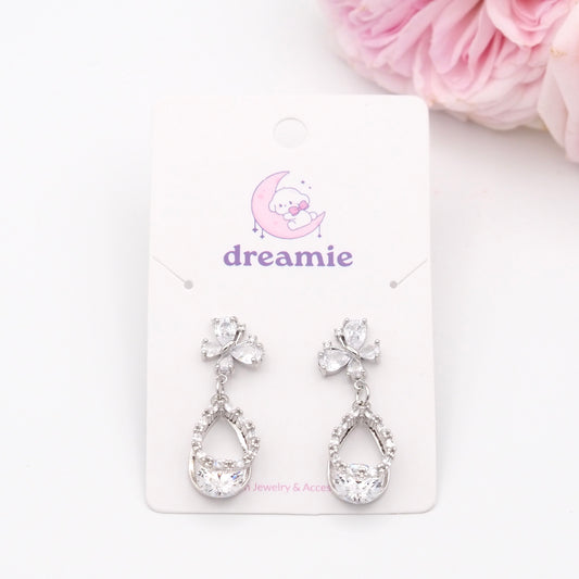 Luminous Flower Butterfly Earrings