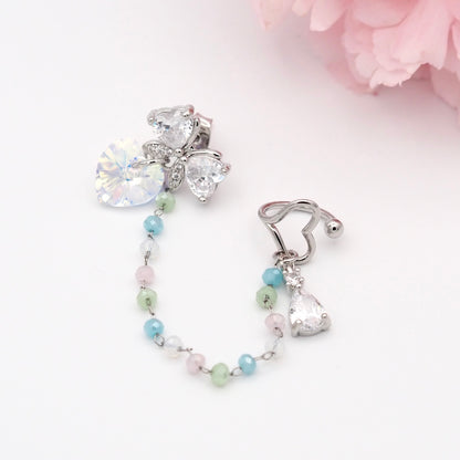 Milky Ribbon Glow Ear Cuff