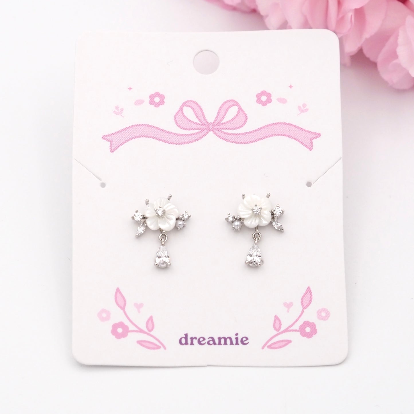 Mother of Pearl Blossom Earrings