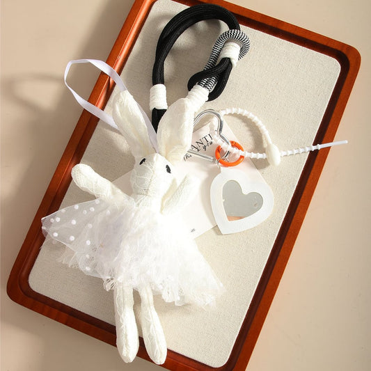 Bridal Pupu with mirror Bag Charm