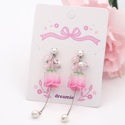 Blooming Tulip Drop Earrings
