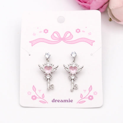 Sailor Moon Heart Earrings - Pink