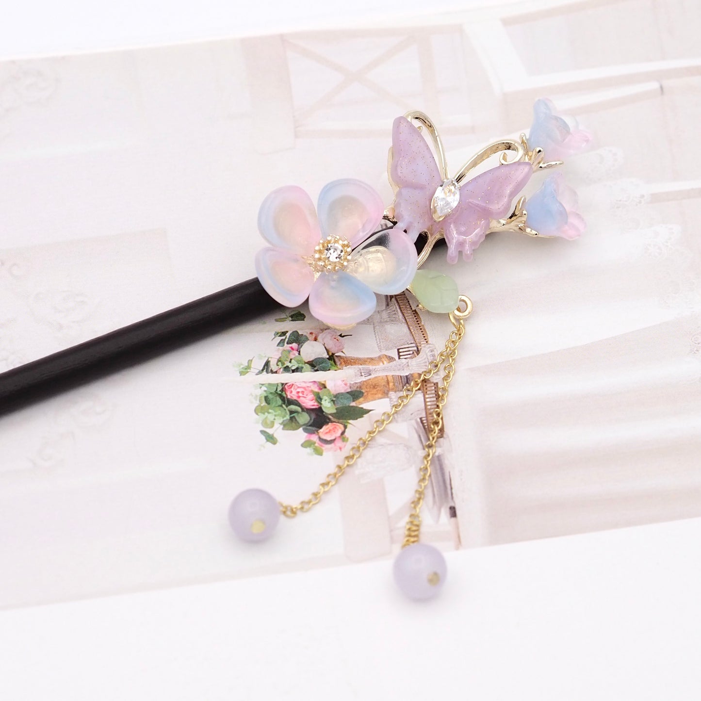 Butterfly Garden Hair Stick