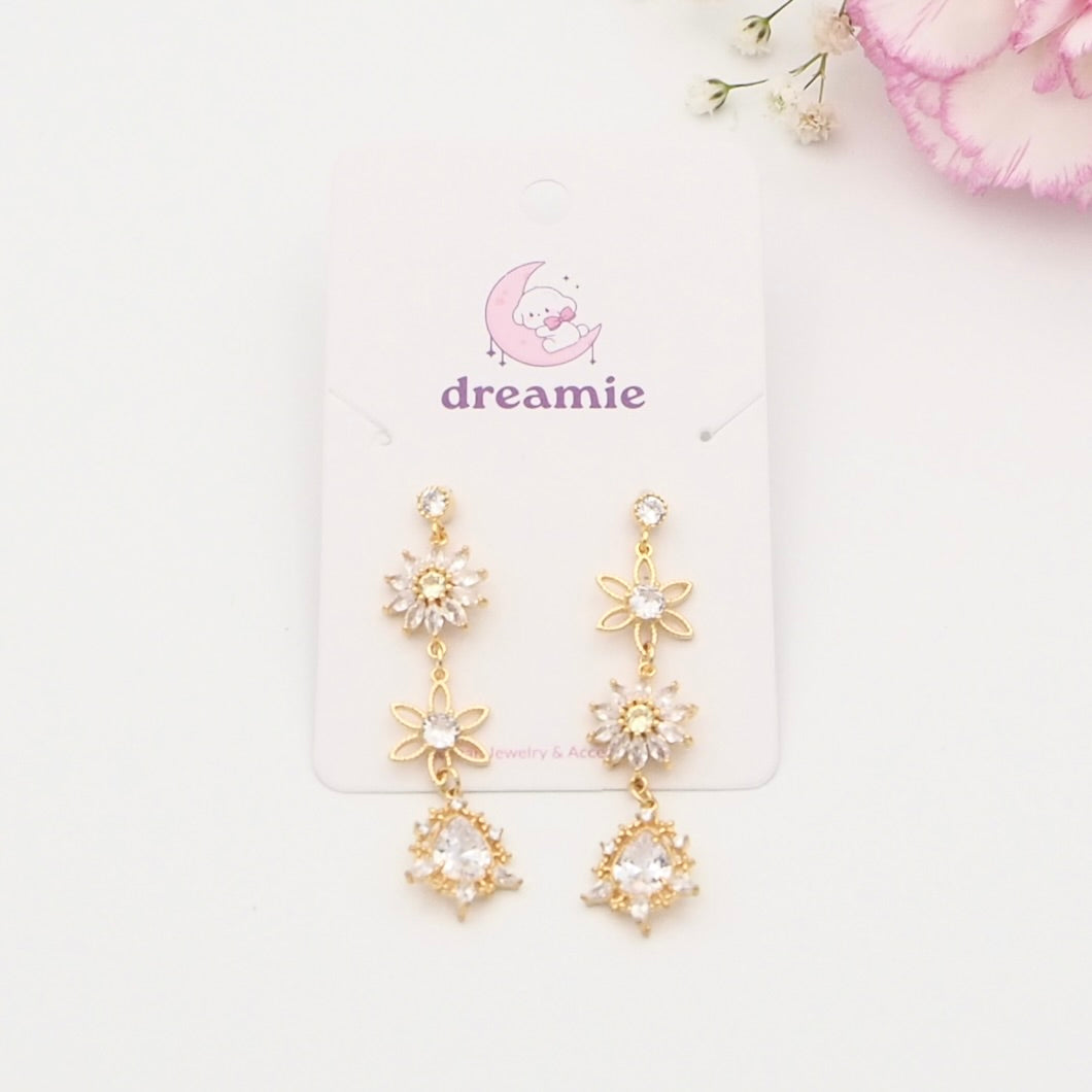 Golden Enchanted Blooms Earrings