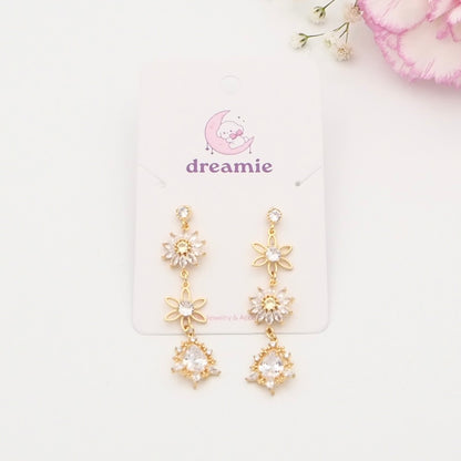 Golden Enchanted Blooms Earrings