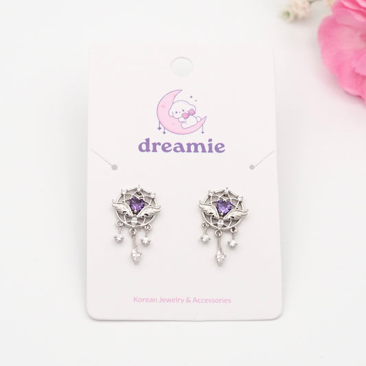 Violet Dreamcatcher Earrings