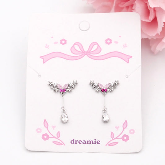 Blushing Butterfly Wingdrop Earrings