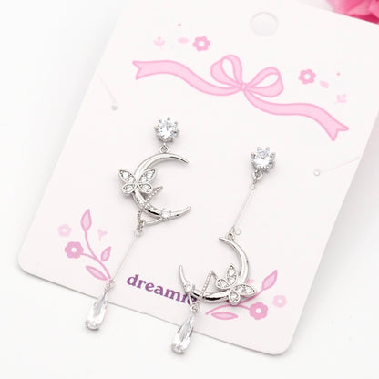 Nightfall Wing Earrings - Silver