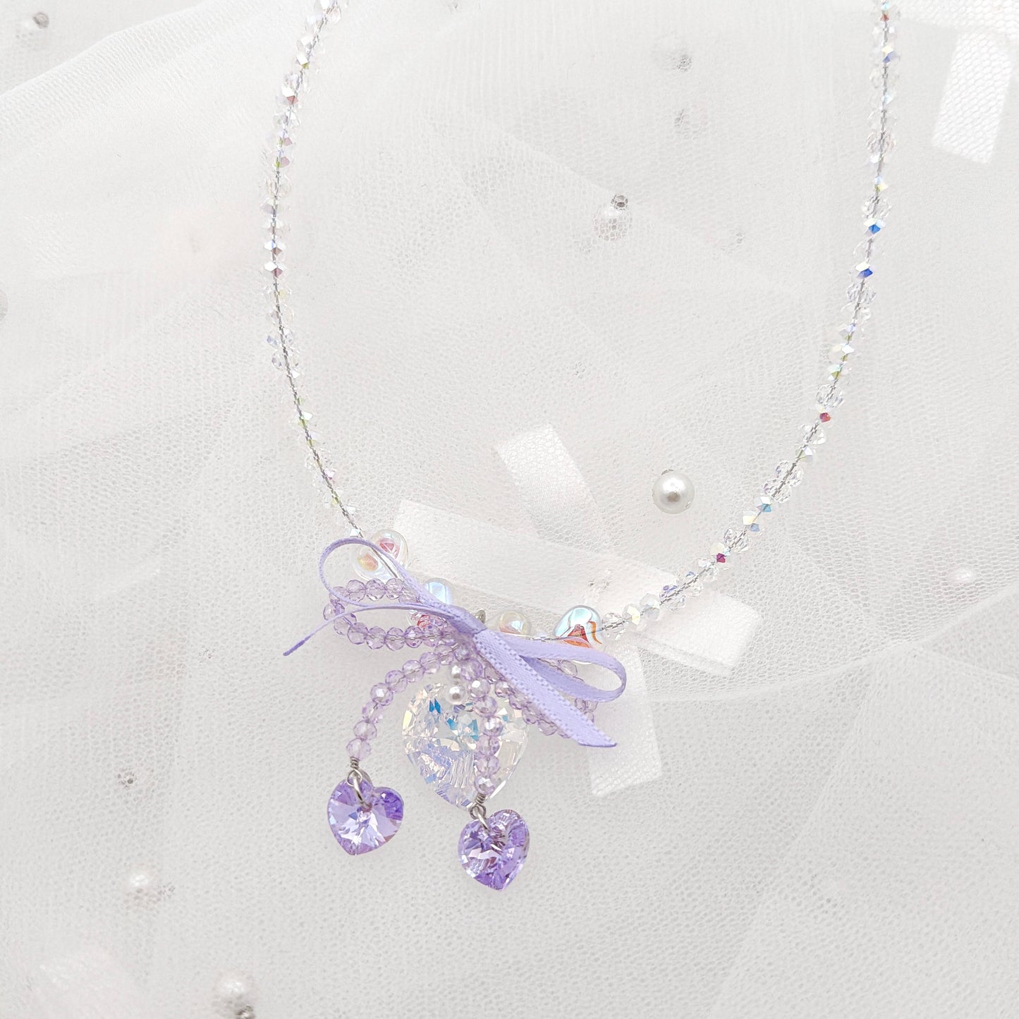 Amethyst Crystal Love Necklace