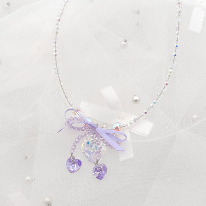 Amethyst Crystal Love Necklace