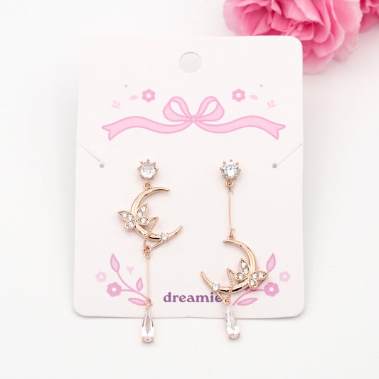 Nightfall Wing Earrings - Rose gold