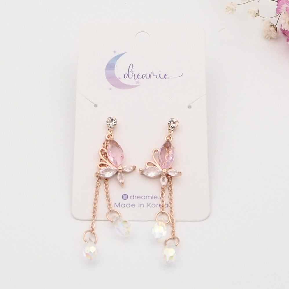 Luminous Butterfly Drop Earrings