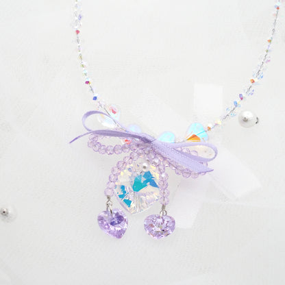 Amethyst Crystal Love Necklace