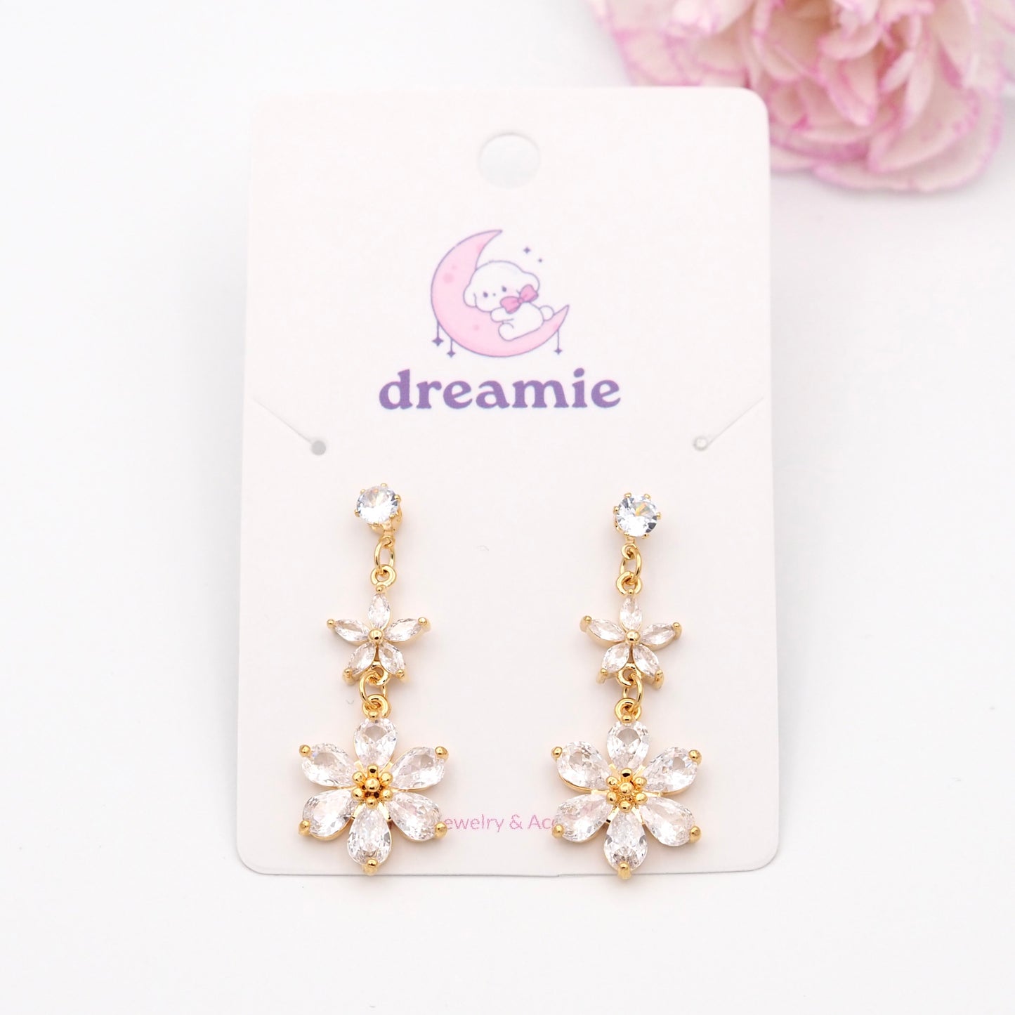 Fleur Gem Duo  Earrings