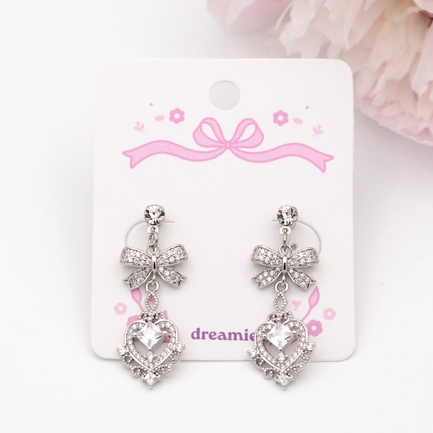 Cinderella Sparkle Earrings - Clip-on