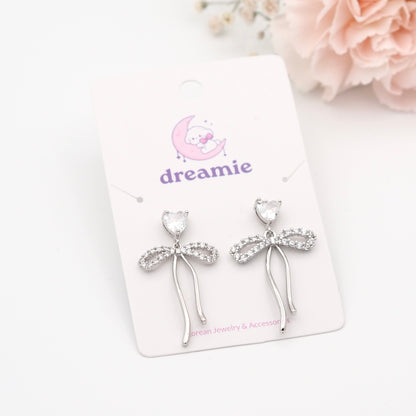Glass Ribbon Drop Earrings