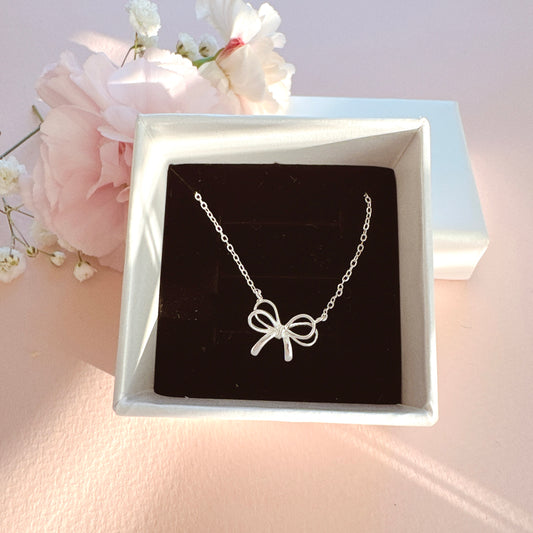 Silver 925 Ribbon Necklace