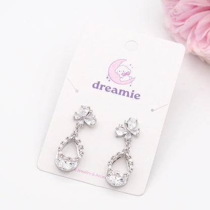 Luminous Flower Butterfly Earrings